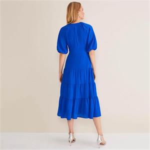 Phase Eight Morven Blue Wrap Midi Dress